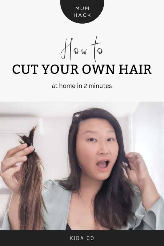 How To Cut Your Own Hair At Home DIY Mum Hack Blog Kida Featured