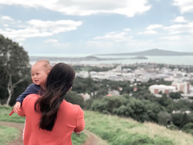 Mt Eden Summit Volcano Crater Walk Toddler Auckland New Zealand Family Travel Blog Kida