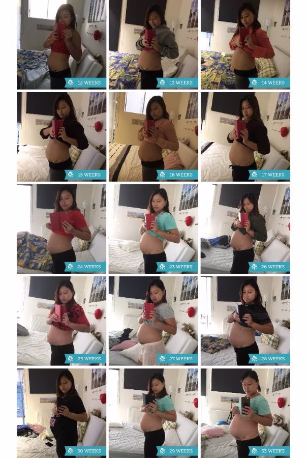 pregnancy week by week transformation bumpies