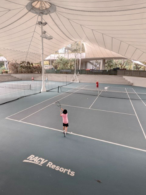 RACV Royal Pines Resort Gold Coast Family Review Tennis Court Australia Luxury Accommodation Travel Blog Kida
