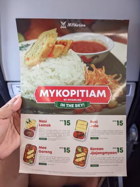 MyAirline Food Menu