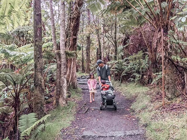 Hawaii Volcanoes National Park Kilauea Hiking Trail Track Family Kids Toddler Stroller Guide Tips Travel Blog Kida