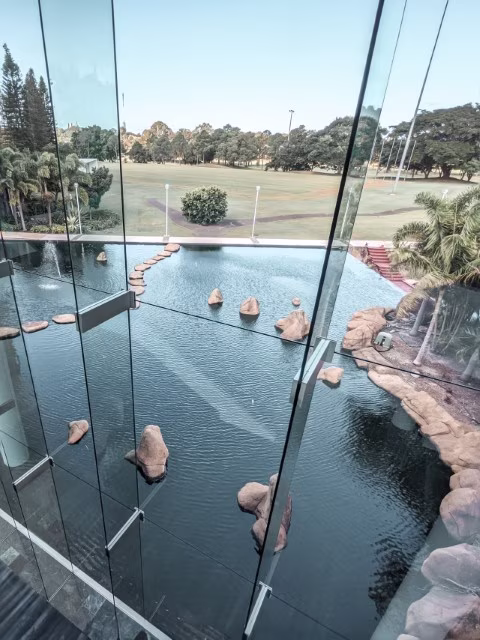 RACV Royal Pines Resort Gold Coast Family Review Lobby Fountain Luxury Accommodation Australia Travel Blog Kida