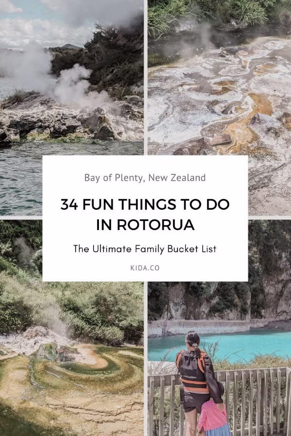 Things To Do In Rotorua New Zealand Waimangu Bay Of Plenty Attractions Activity Must-Dos Family Travel Guide Blog Kida Featured