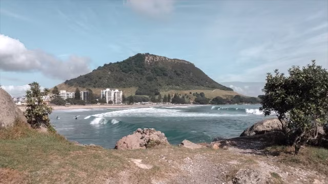 View of Mt Maunganui Moturiki Island