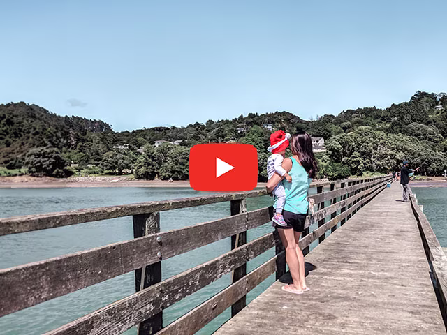 Waitakere Ranges Regional Park New Zealand Cornwallis Wharf Family Travel Blog Kida