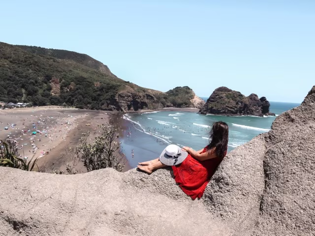 Waitakere Ranges Regional Park New Zealand Piha Beach Lion Rock Travel Blog Kida