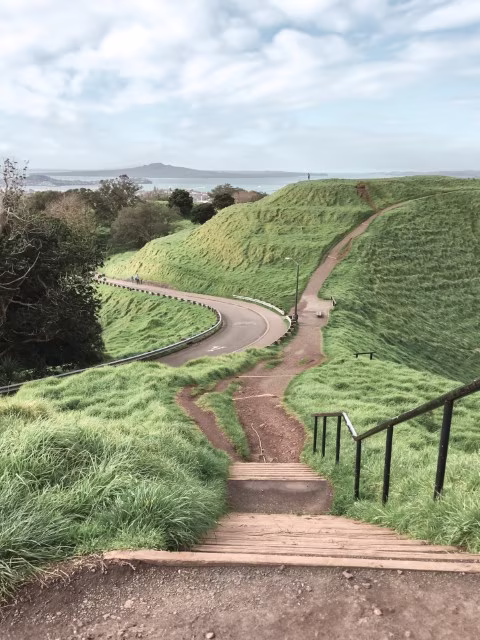 Mt Eden Summit Volcano Crater Walk Route Circuit Path Auckland