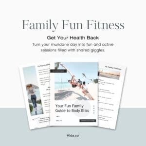 Family Fun Fitness Guide Digital Download PDF Creative Ideas Exercise Health Wellbeing Wellness Parenting Happiness Cover