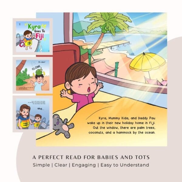 Children's Picture Book Bedtime Story Toddler Baby 1-5 Year Old Kyra Boo Travels Kyra Goes To Fiji Clear Easy to Read Tots Baby Toddler