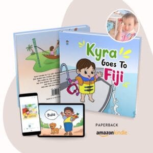 Children's Picture Book Bedtime Story Toddler Baby 1-5 Year Old Kyra Boo Travels Kyra Goes To Fiji Cover