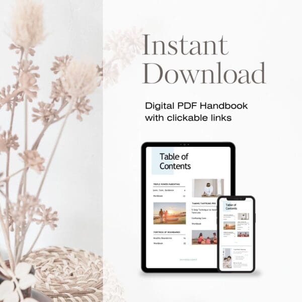 Positive Parenting Millennial Mom Guide Digital Download Handbook Course for Family