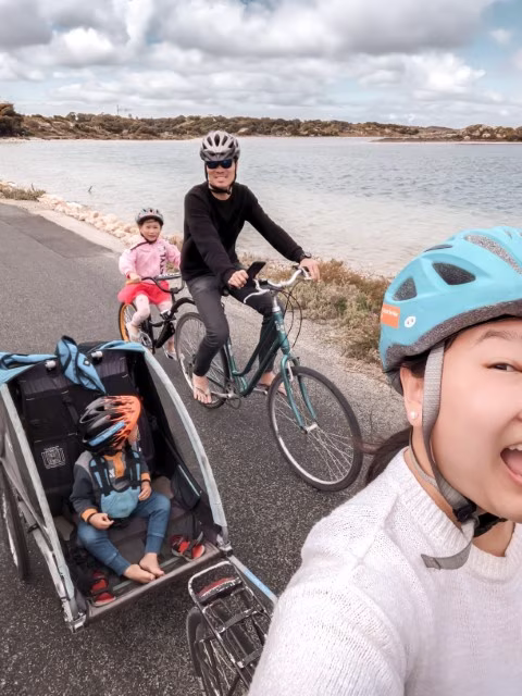 Rottnest Island Ferry Bike Pedal Flipper Kids Trailer Family Travel Blog Kida