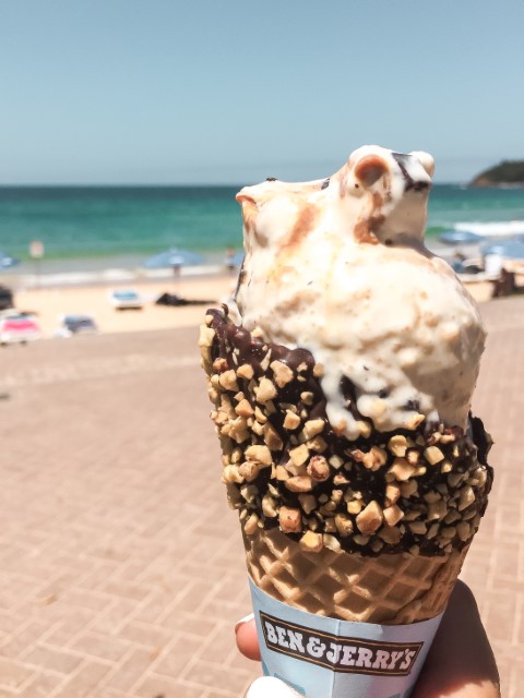 Ben & Jerry’s ice cream at Manly Beach Sydney Australia