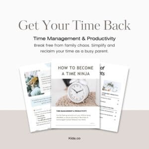 Time Management Productivity Parents Family Course Handbook Digital Download Cover