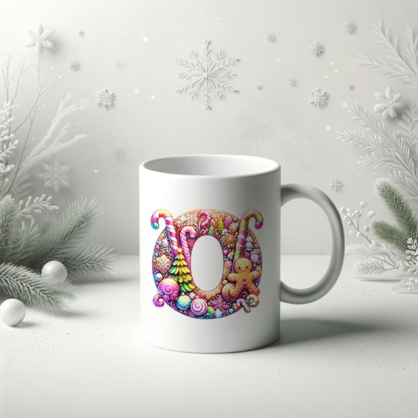 Christmas Alphabets Letters Font Snowman Mug Doodle Colourful PNG Digital Download