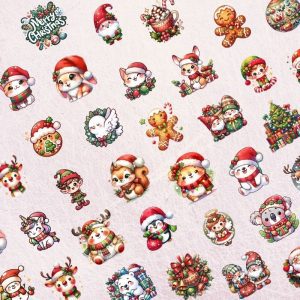 Christmas Clipart PNG Digital Sticker Transparent Cute Kawaii Transparent Download
