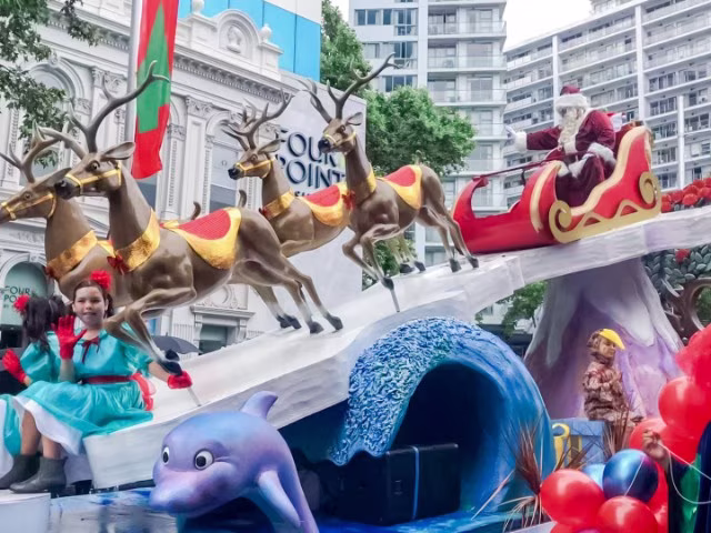 Christmas parade Santa warm weather summer destinations auckland new zealand